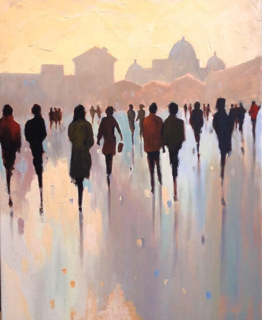 Betsy Havens Figurative Painting - City of LIght