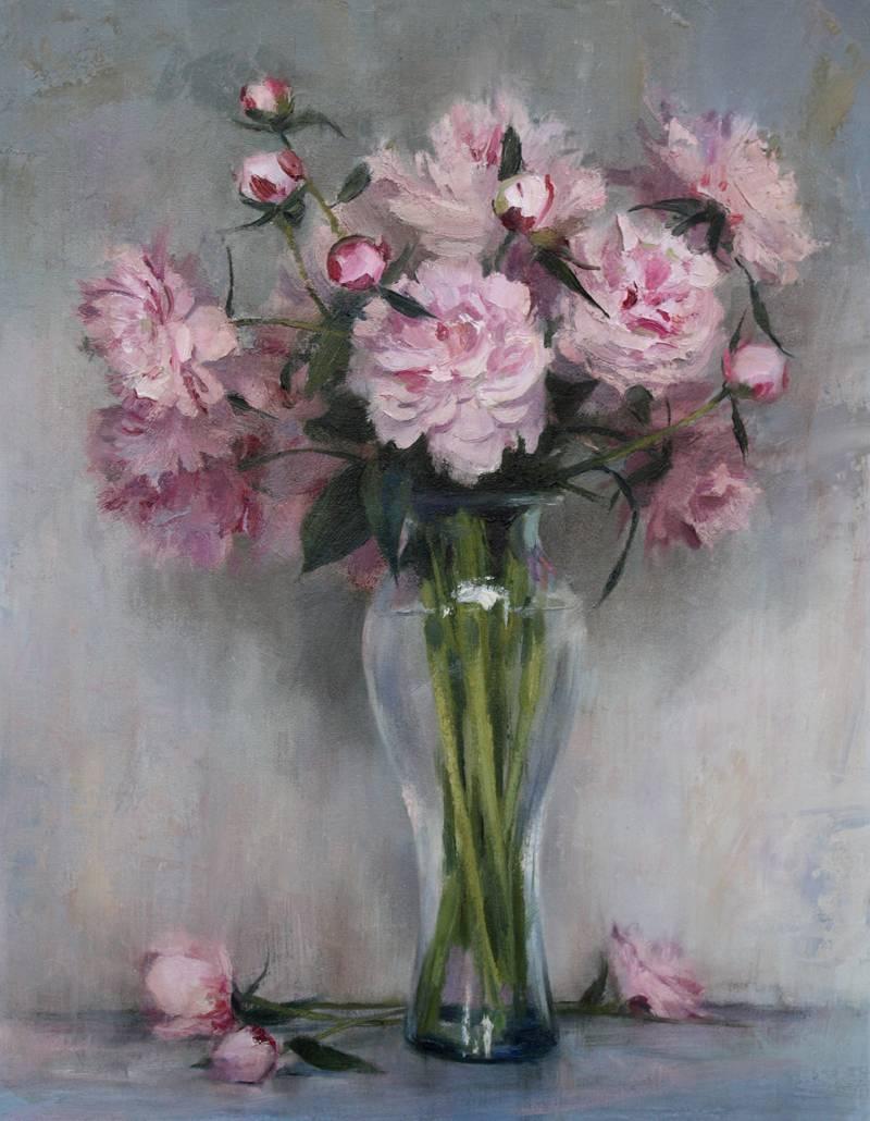 Kenn E. Backhaus Still-Life Painting - Pink Bouquet