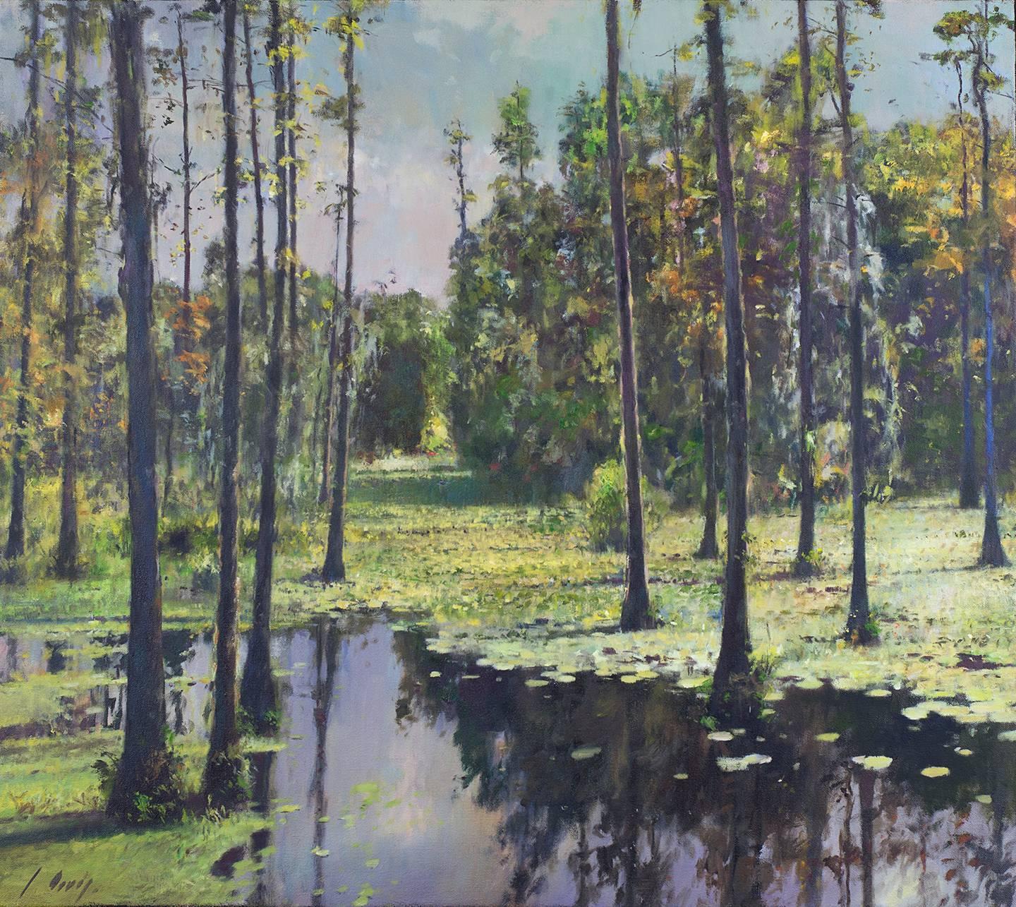 Cypress Swamp - Painting by Julyan Davis