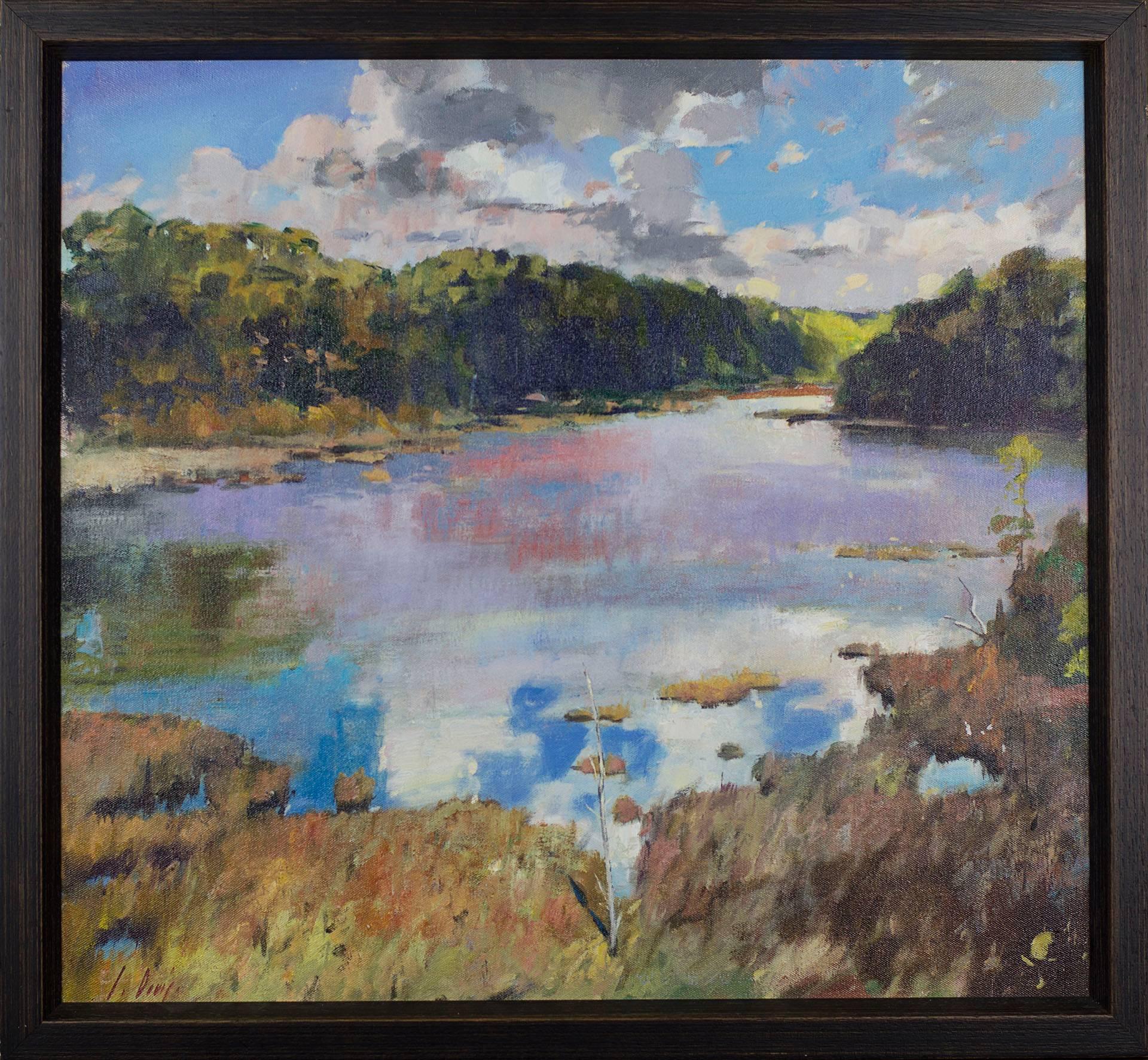 Julyan Davis Landscape Painting - Blue Heron Pond