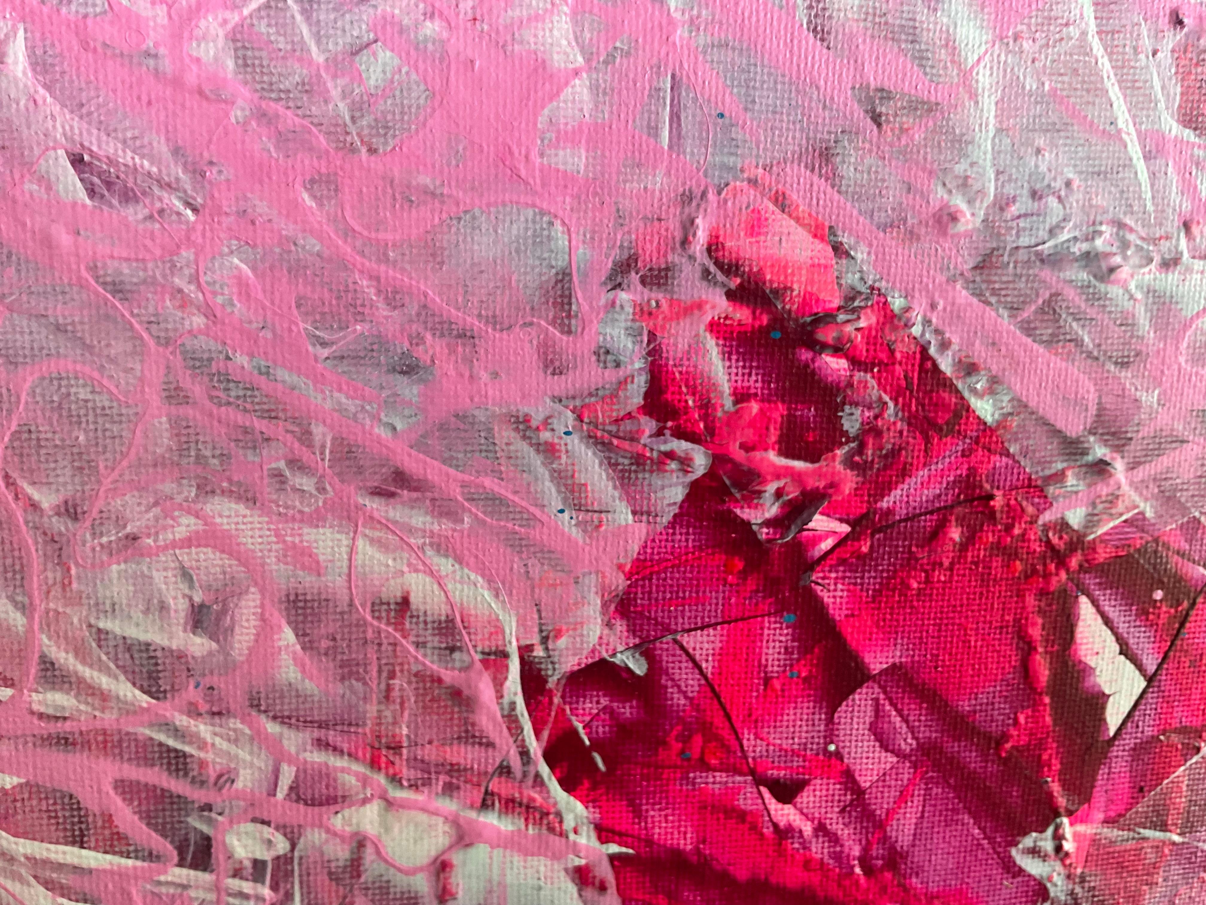 Une peinture acrylique abstraite est une explosion de formes, de textures et de couleurs qui invitent à une interprétation personnelle. Sur la toile, des coups de pinceau dynamiques et libres s'entremêlent, créant des couches de profondeur et de