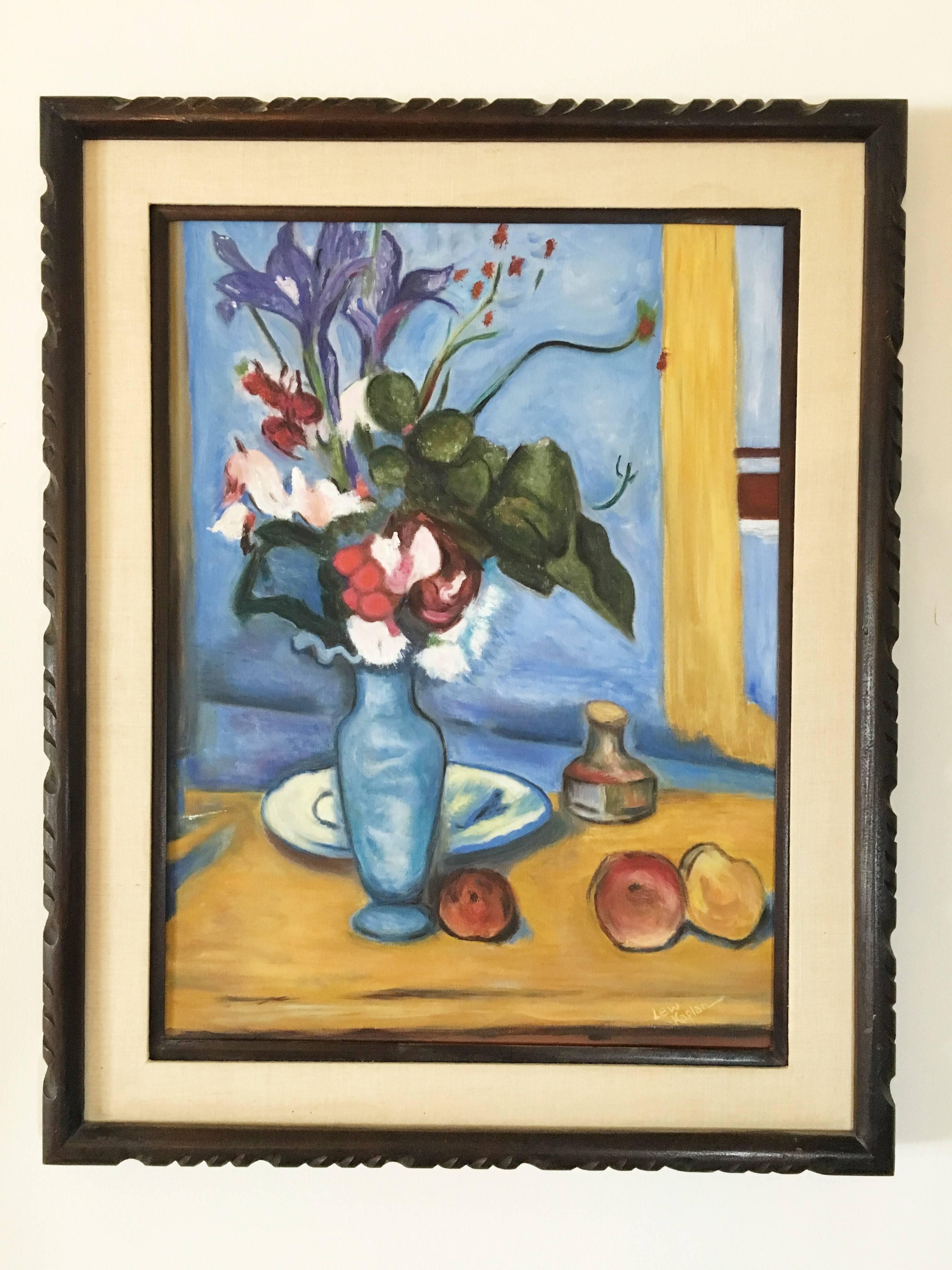 Unknown Still-Life Painting - Oil Painting - Flower Vase