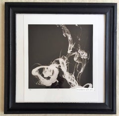 Abstract art photography in black and white - framed in custom made wood frame