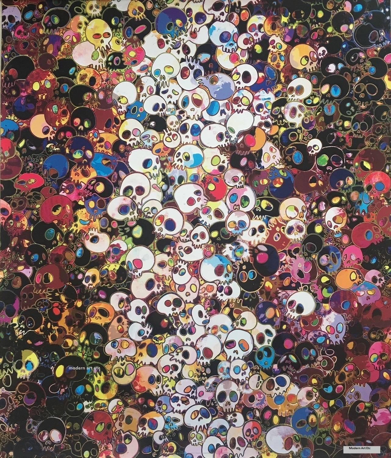Takashi Murakami Abstract Print - Offset print - Iconic skulls -  I Do Not Rule My Dreams, My Dreams Rule Me