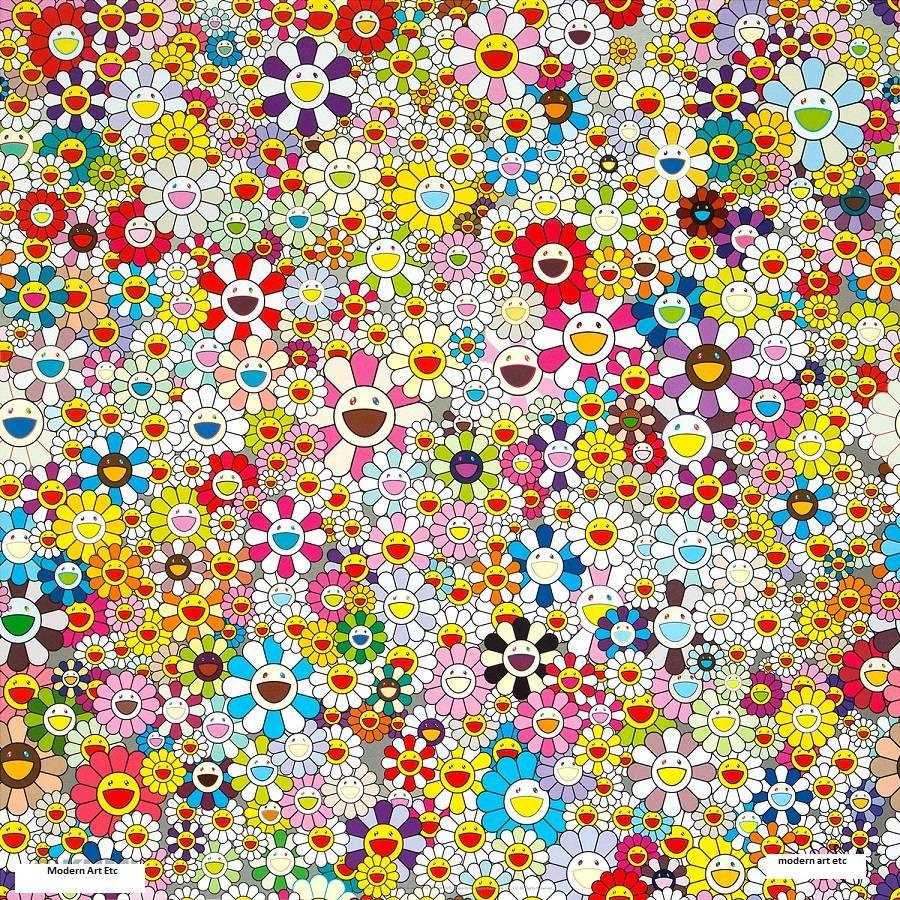 Takashi Murakami Abstract Print - Offset print: Flowers Blossoming in This World and the Land of Nirvana 5