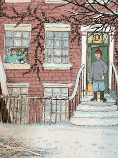 Impresión / Grabado coloreado a mano - Greenwich Village, Nueva York (Pruebas de artista)