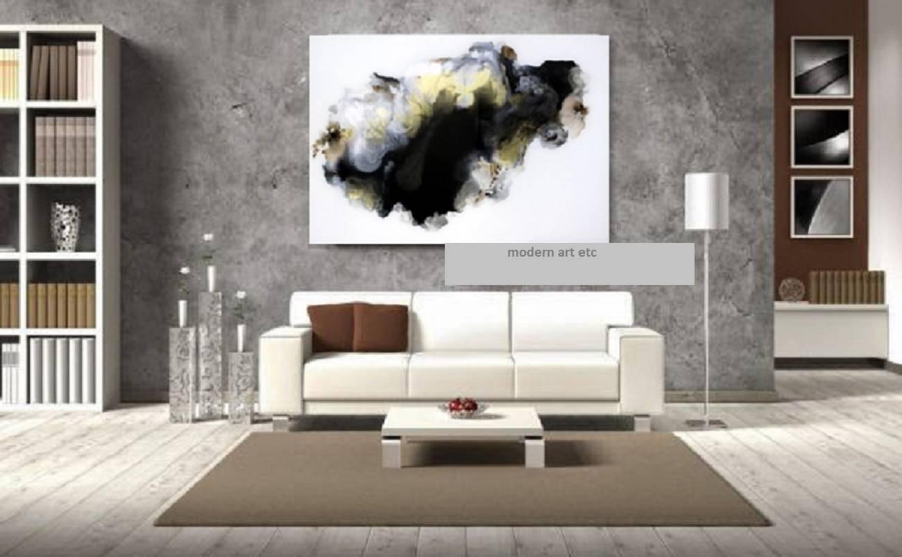 Large Abstract art on glass - Painting by MAE Curates