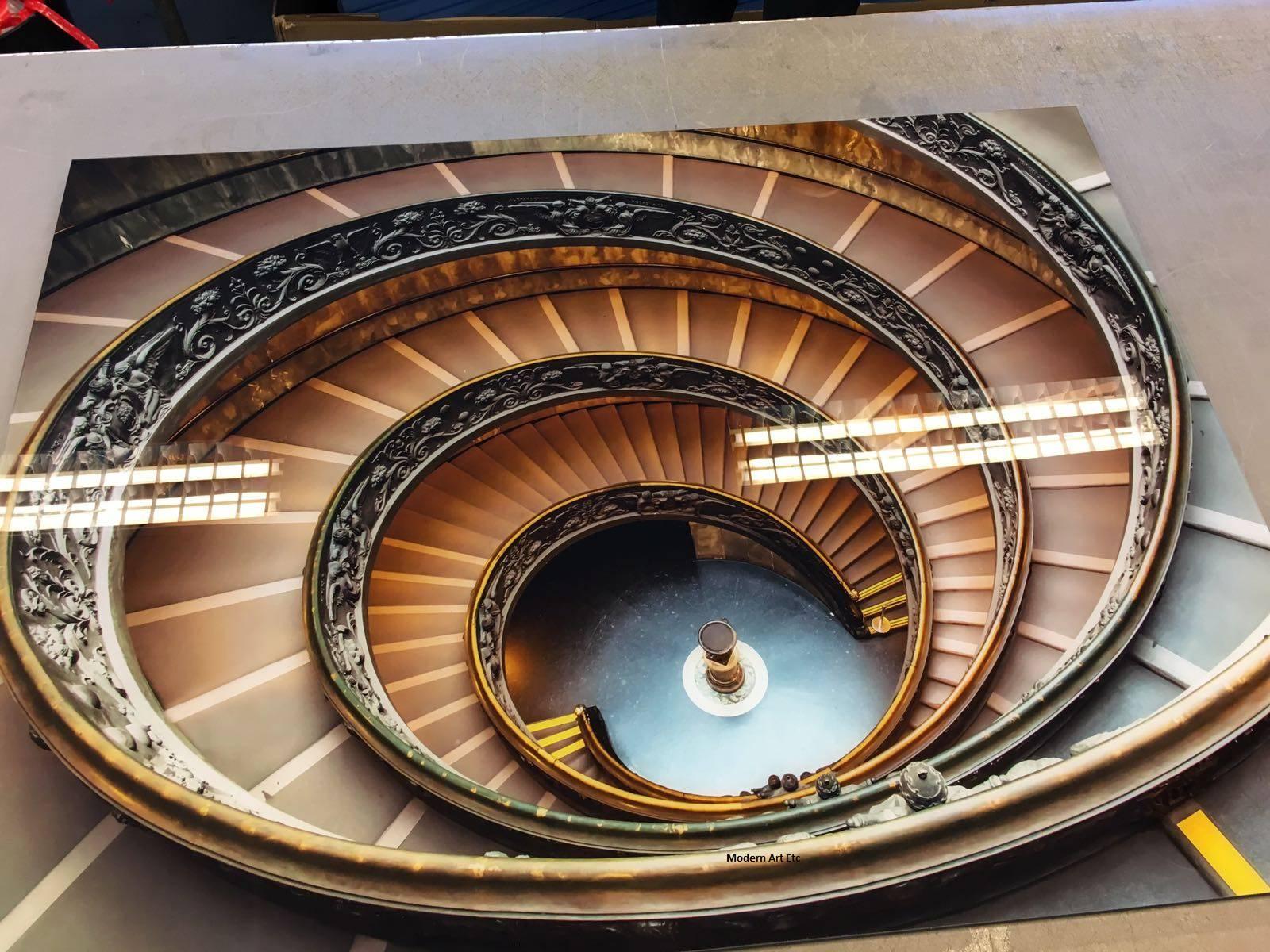 Ornate spiral stairs from a grand house in Europe - installation ready - Black Abstract Photograph by MAE Curates