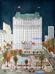 Print / Etching - Plaza Hotel Night, New York City - unique piece 6