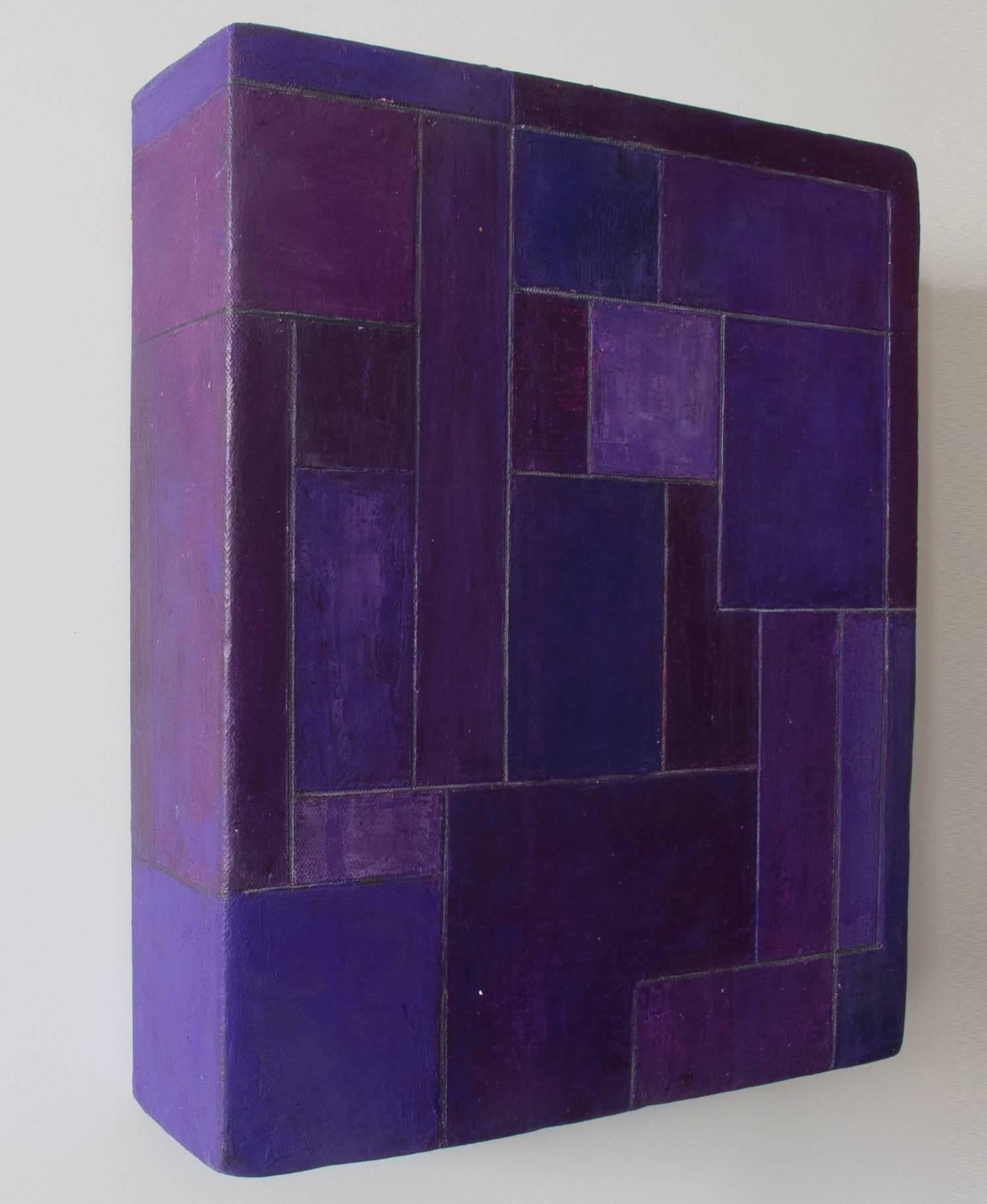 Large abstract oil painting - Violet -Architectural, color field, oil - Painting by Stephen Cimini
