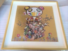 Murakami édition limitée offset print - Panda Gold - vendu encadré . non encadré