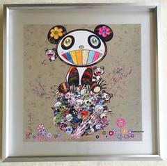 Murakami offset print - Silver Panda - framed or unframed boxed