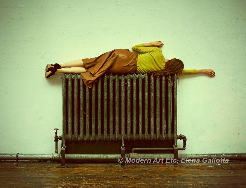 Photography - Barcarolle (beautiful portrait of a romantic wistful image) - Beige Figurative Photograph by Elena Gallotta