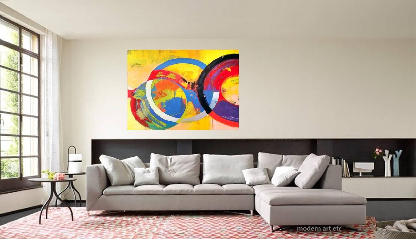 Large abstract oil painting - 52 x 64 in. - Painting by Alexis Portilla