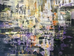 Contemporary abstract painting - Purple