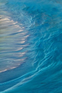 image 24x16in. Photographie aérienne de la terre, de la terre et de la mer - encadrée
