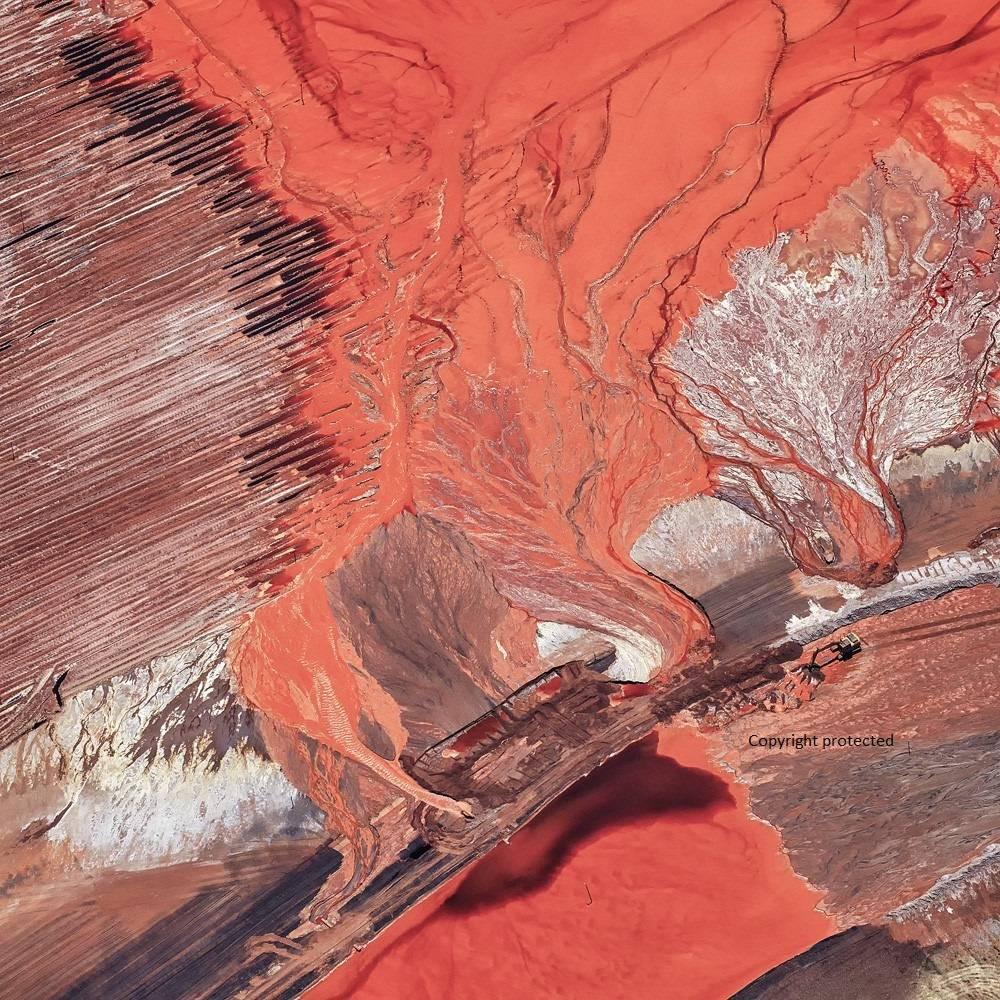 Photographie aérienne de la terre, de la terre et de la mer - BT 014 en vente 1