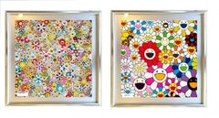 Flowers Blooming in this World and the Land of Nirvana 3 - custom framed