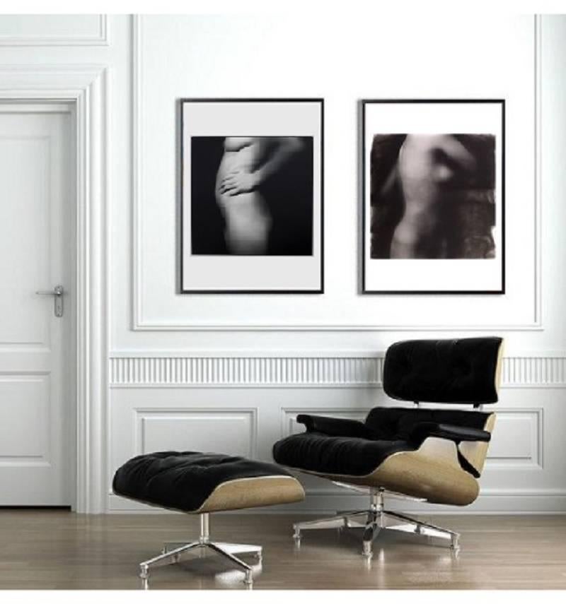 30x30in.Black & White Nude contemporary abstract photography - MAN, WOMAN  n. 11 - Contemporary Photograph by MAE Curates