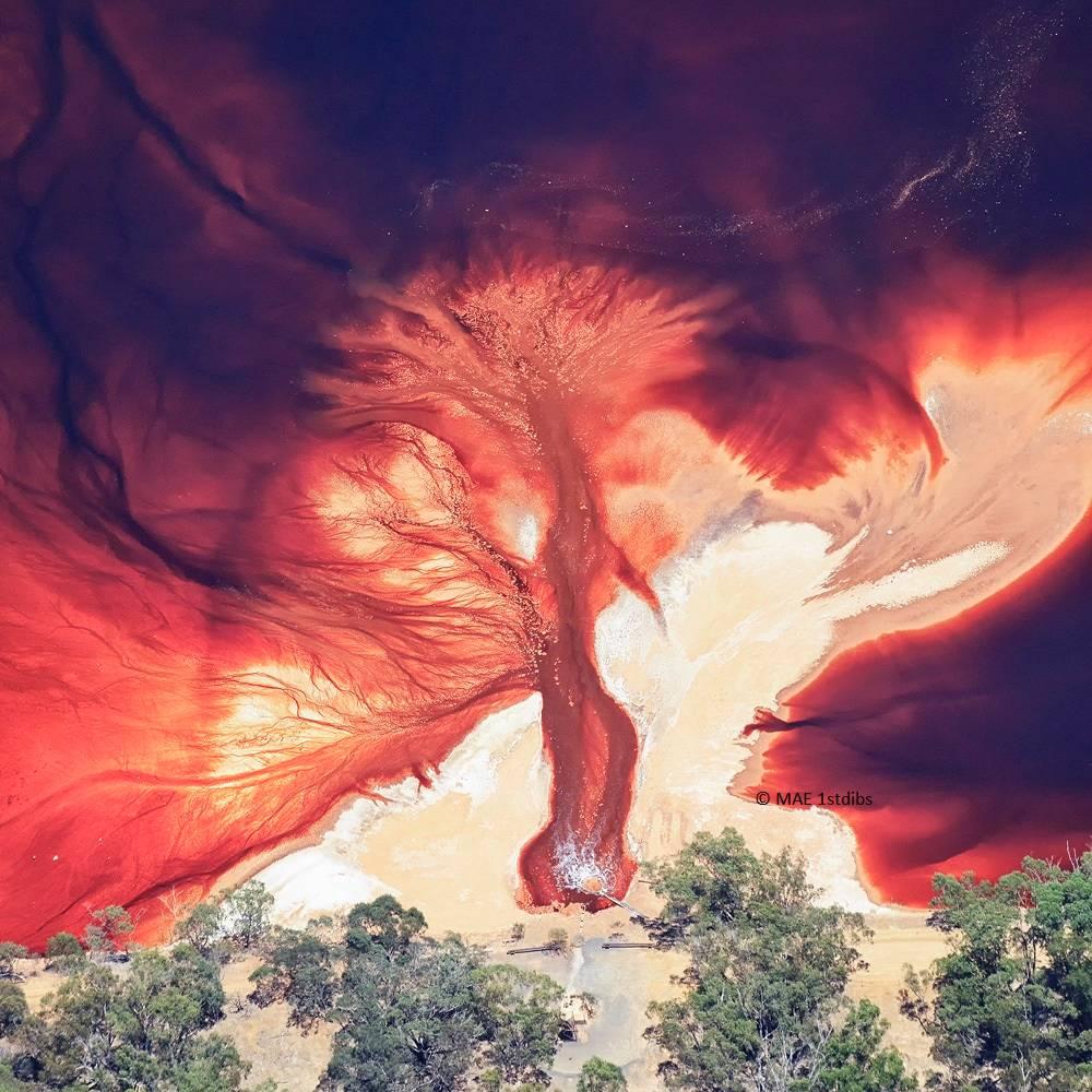 Photographie aérienne de la terre, de la terre et de la mer - Terre 6 en vente 13