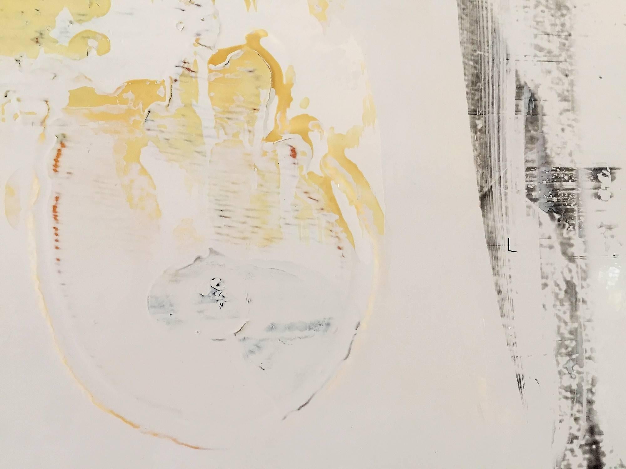 Öl, Emaille auf Holz – Ganymede (Abstrakter Expressionismus), Art, von Alexis Portilla