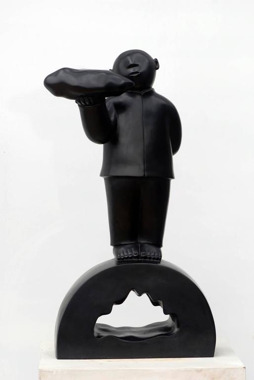 Black Bronze series - Fuwang - You and Me - Sculpture by Xie Ai Ge