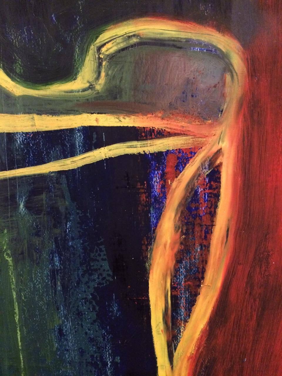 Ölgemälde - Gefäß Serie n. 1 - Gefäße Rot (Abstrakter Expressionismus), Painting, von Alexis Portilla