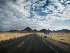 Next Sign - large format landscape photograph with conceptual road sign