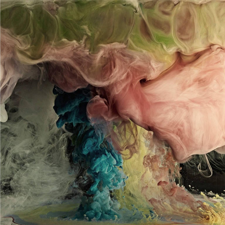 Christian Stoll Abstract Print - Hemisphere II - large format photograph of abstract liquid cloudscapes in water