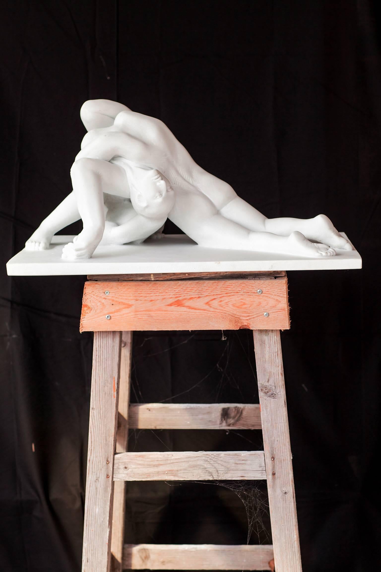 PIETA by Lorenzo Vignoli (2012)

a striking sculpture hand carved from a single piece of pristine, all white Carrara marble 

38.5in W x 20in H x 18in D 
98cm H x 50cm W x 46cm D

Lorenzo Vignoli studied Painting at Central Saint Martin's School of