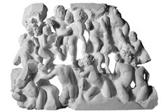Danza ( Dance ) - hand carved figurative Carrara marble frieze relief sculpture