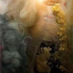 Hemisphere III - large format photograph of abstract liquid cloudscapes in water