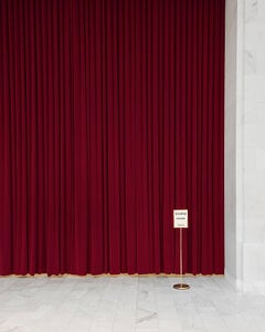 Standing Ovation - conceptual vignette with velvet curtain and marble  
