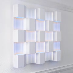 Thirteen - immersive dimensional perceptual ambient color light wall sculpture