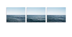 Trittico Seascape XI (incorniciato) - fotografie astratte della superficie e dell'orizzonte dell'oceano