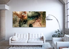 Hemisphere IV - Großformatige Fotografie abstrakter flüssiger Wolkenlandschaften in Wasser