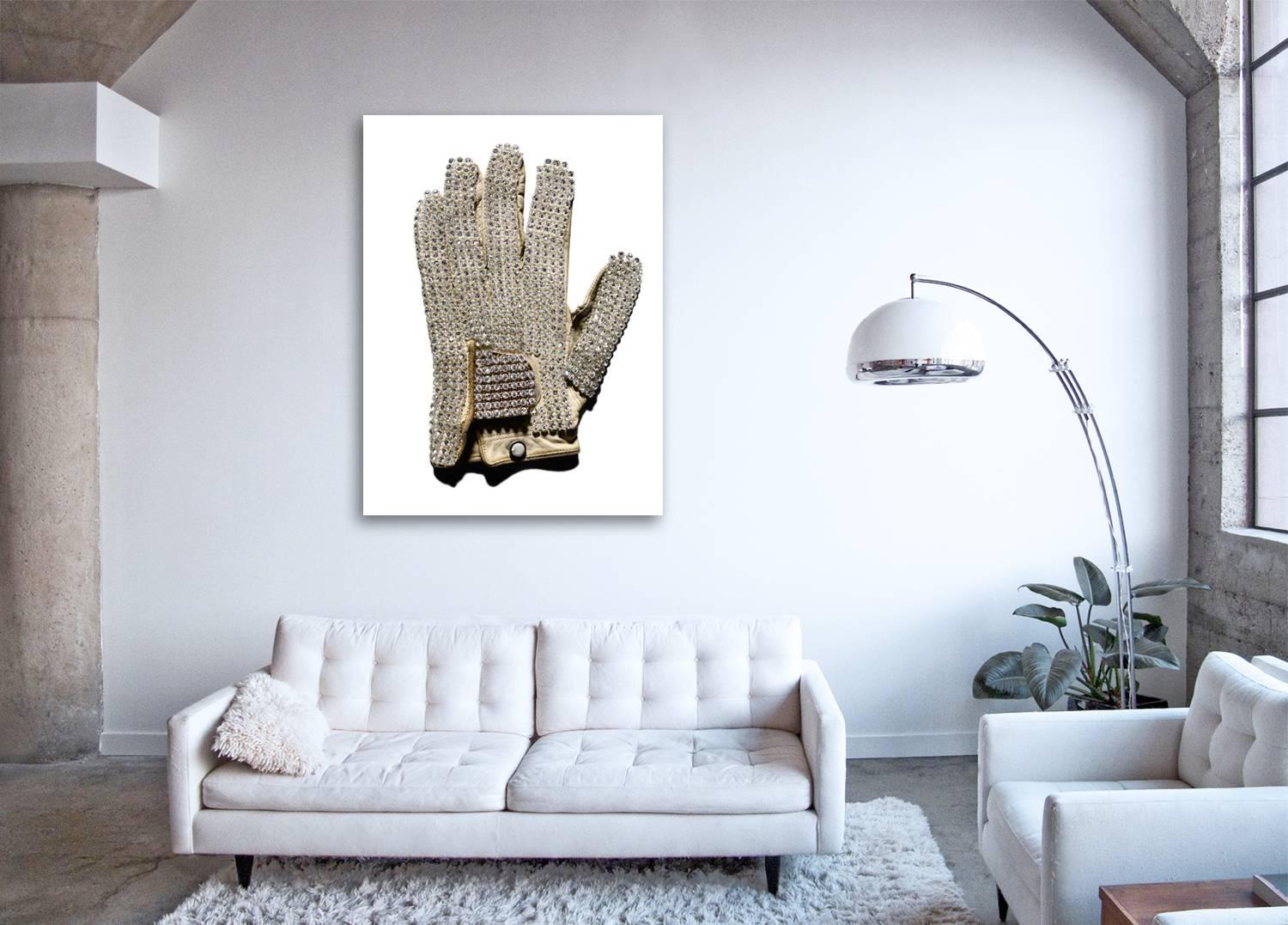 White Glove ( Michael Jackson ) - large format photograph of iconic rhinestones - Brown Still-Life Photograph by Tom Schierlitz