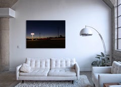 YES - framed - large format photograph of conceptual motivational sign at night