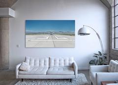 Runway - large format photograph of iconic desert airport runway tarmac