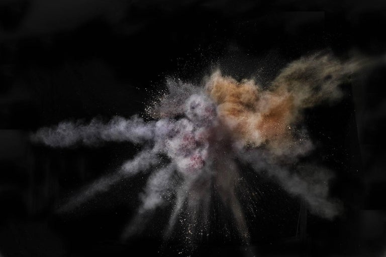Christian Stoll Color Photograph - Burst III - large scale abstract photograph of caleidoscopic color explosions