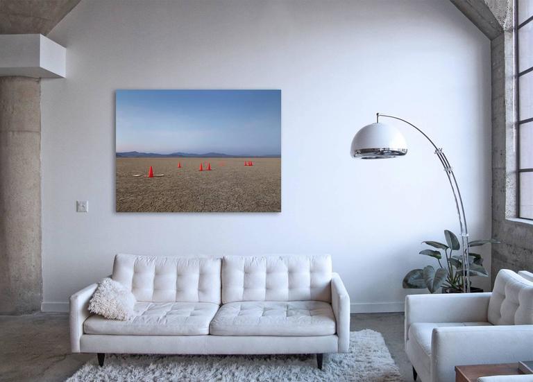 Cones - large scale photograph of conceptual art in desert landscape - Contemporary Print by Frank Schott