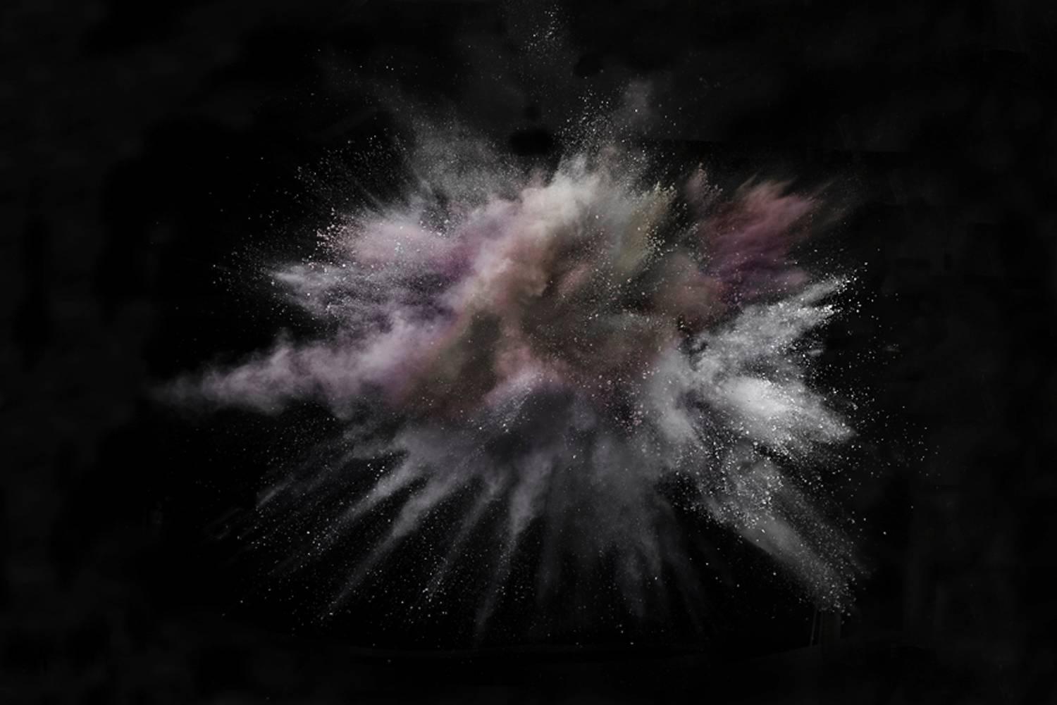 Burst II – großformatige abstrakte Fotografie einer kalifornischen Farbexplosion