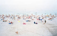 Nizza - photographie grand format d'une scne de plage d't dans le sud de la France