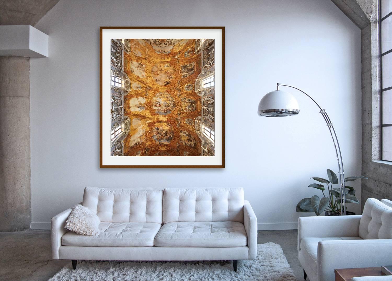 Hallelujah - large format photograph of baroque Italian palazzo fresco ceiling - Contemporary Print by Frank Schott