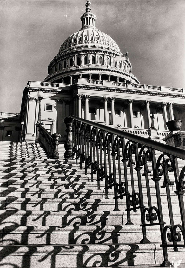 Margaret Bourke-White Black and White Photograph - The Capital Steps, Washington