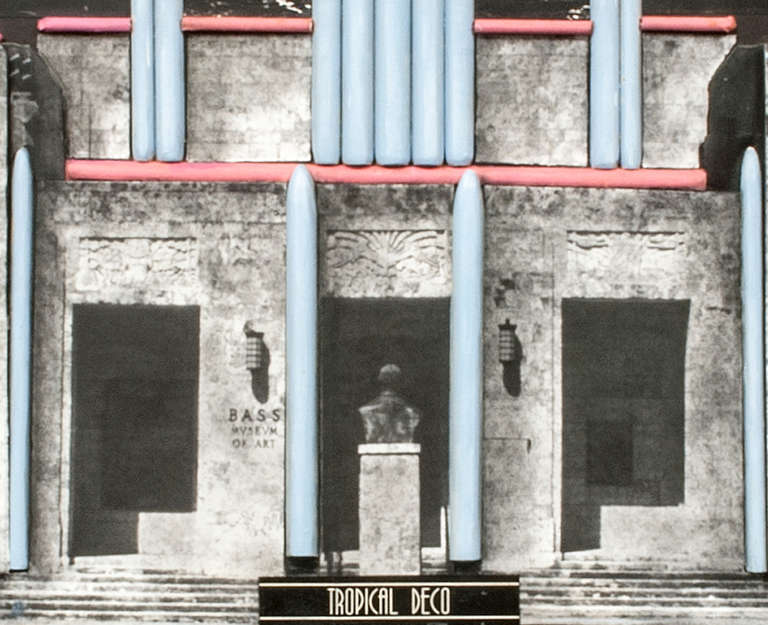 "Tropical Deco" (Miami Beach Art Deco) Mixed Media Photo-Collage