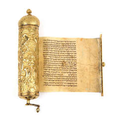 Continental Gold Megillah Case & Scroll