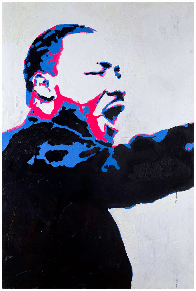MLK (I Have a Dream), Triptych - Painting by Dustin Spagnola