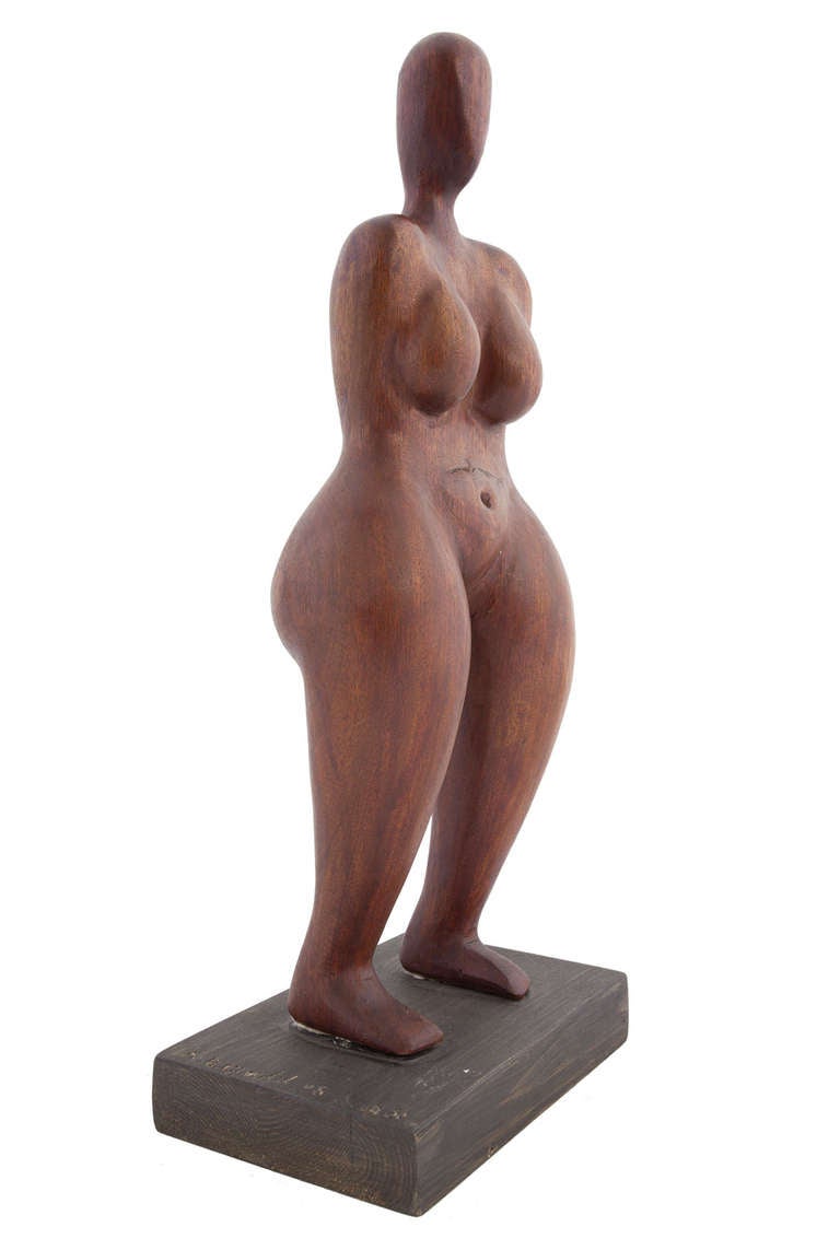 Untitled (Female Figure in Wood)