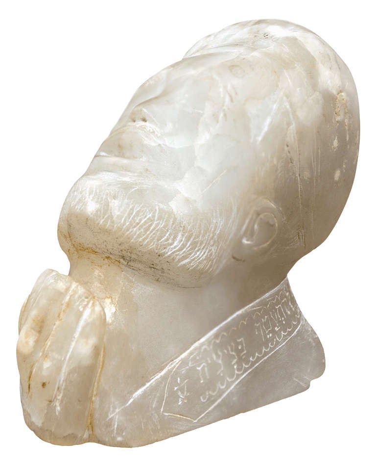 Albert Sway Figurative Sculpture - Kol Nidrei (Stone Bust),